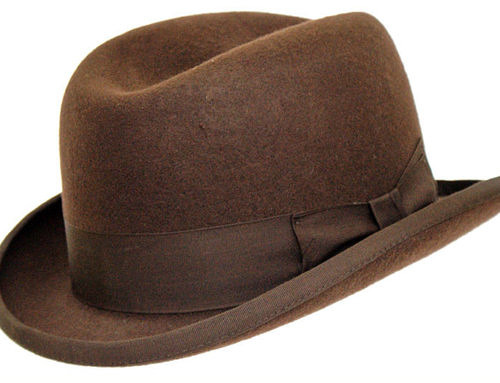 Dark Brown Churchill Homburg Hat
