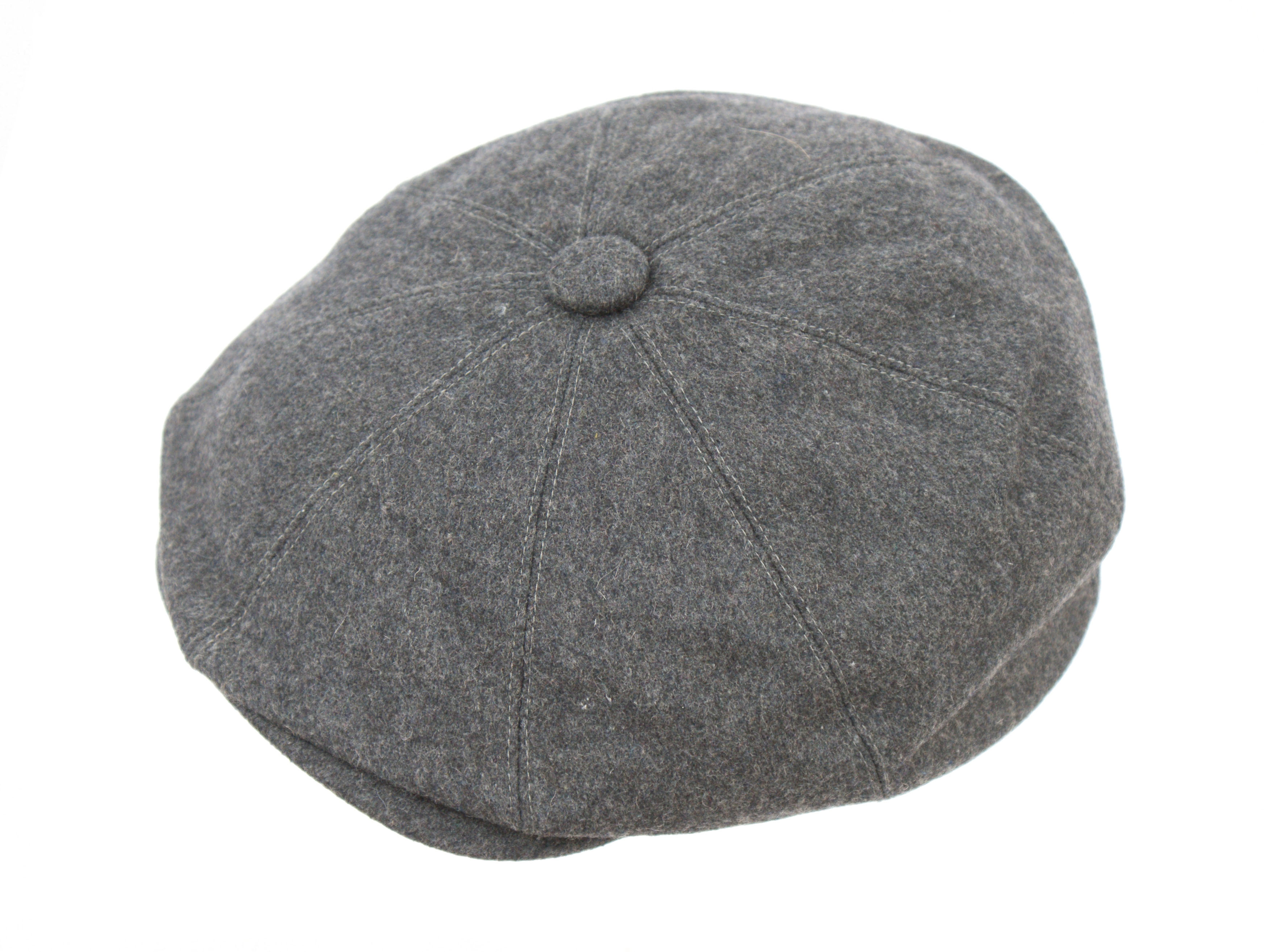 Grey Gatsby Melton Wool Cap - Denton Hats