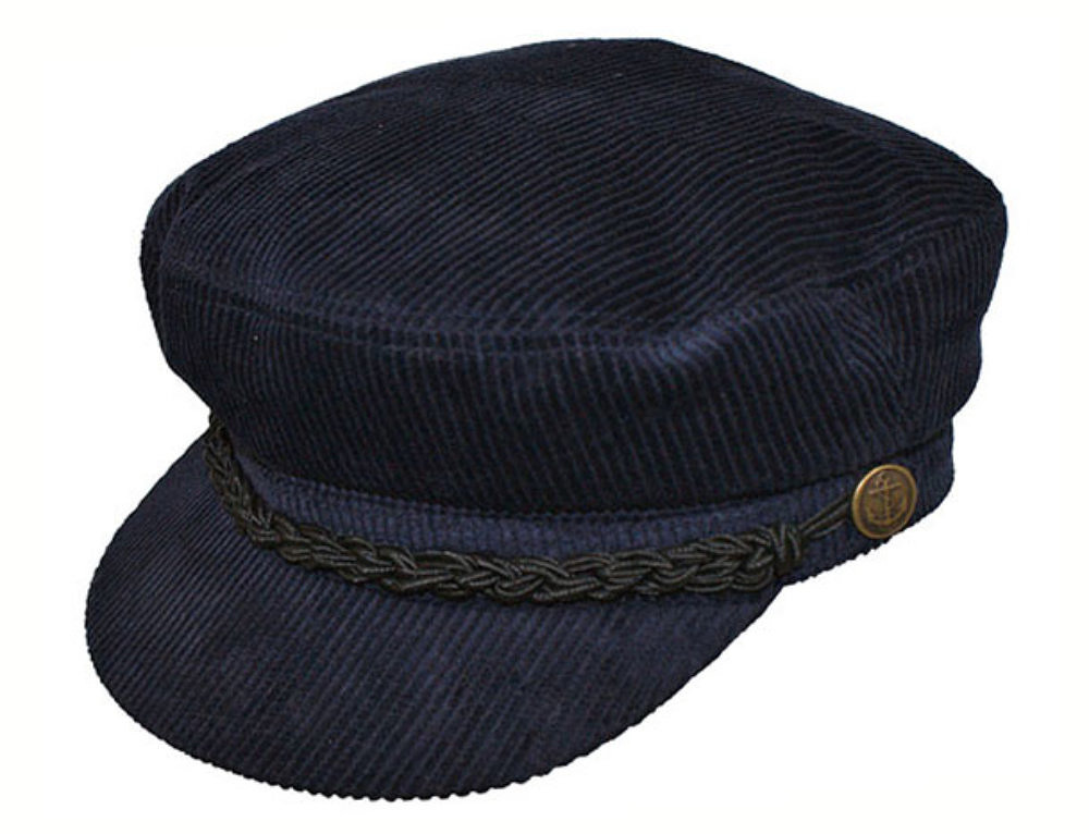 Brown Cord Barge Cap - Denton Hats