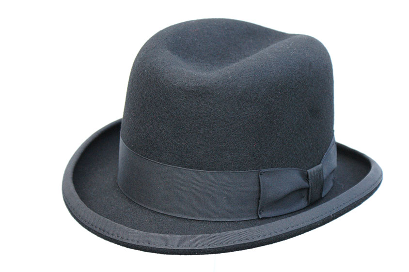Navy Churchill Homburg Hat - Denton Hats