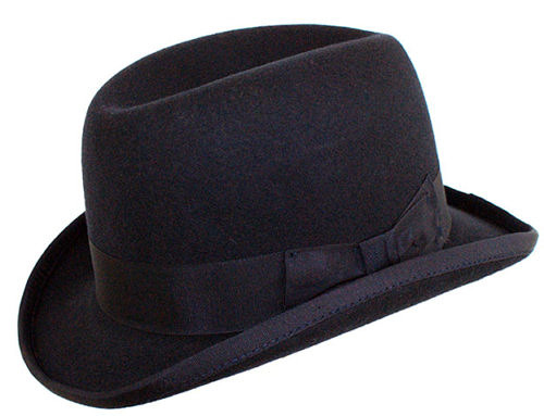 Navy Churchill Homburg Hat