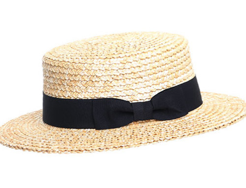 Boater Hat with Black Band